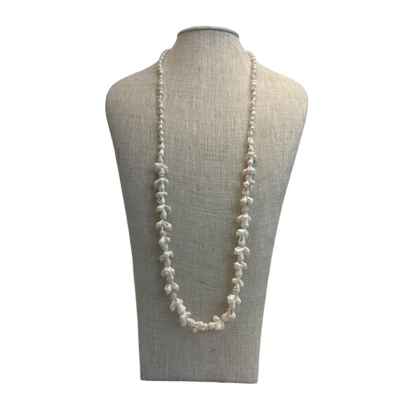 Handmade Made in Phillipines Sea Shell Boho Necklace - 34in - Picture 1 of 6